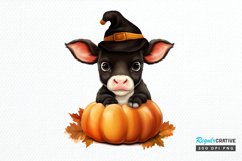 Cute Baby Cow For Halloween PNG Clipart Product Image 1