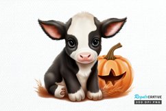 Cute Baby Cow For Halloween PNG Clipart Product Image 1