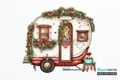Christmas Whimsical Caravan Sublimation PNG Clipart Product Image 1
