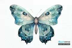 Watercolor Mystical Moth PNG Clipart Product Image 1