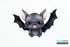 Cute Cartoon Bat Watercolor Sublimation PNG Clipart Product Image 1