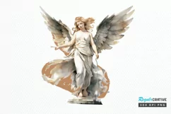 Angel Statue Watercolor Sublimation PNG Clipart Product Image 1