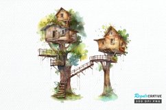 Watercolor Treehouse PNG Clipart Product Image 1