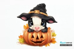 Cute Baby Cow For Halloween PNG Clipart Product Image 1