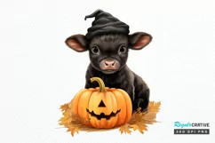 Cute Baby Cow For Halloween PNG Clipart Product Image 1