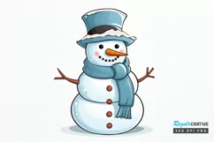 Winter Christmas Snowman PNG Clipart Product Image 1