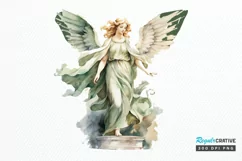Angel Statue Watercolor Sublimation PNG Clipart Product Image 1