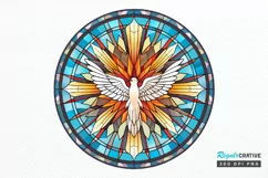 Stained Glass Christian Sublimation PNG Clipart Product Image 1