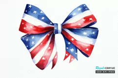 Bow 4th Of July Sublimation PNG Clipart Product Image 1