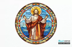 Stained Glass Christian Sublimation PNG Clipart Product Image 1