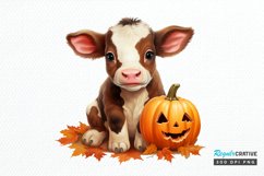 Cute Baby Cow For Halloween PNG Clipart Product Image 1