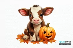 Cute Baby Cow For Halloween PNG Clipart Product Image 1