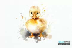 Cute Baby Duck Watercolor PNG Clipart Product Image 1