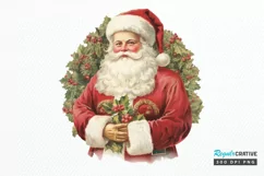 Vintage Santa Sublimation PNG Clipart Product Image 1