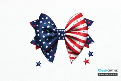 Bow 4th Of July Sublimation PNG Clipart Product Image 1