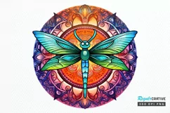 Dragonfly Floral Watercolor PNG Clipart Product Image 1
