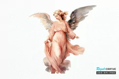 Angel Statue Watercolor Sublimation PNG Clipart Product Image 1