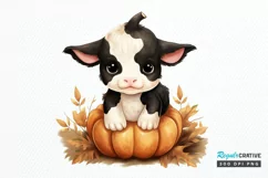 Cute Baby Cow For Halloween PNG Clipart Product Image 1