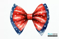 Bow 4th Of July Sublimation PNG Clipart Product Image 1