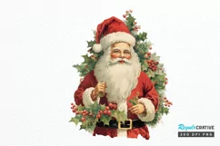 Vintage Santa Sublimation PNG Clipart Product Image 1