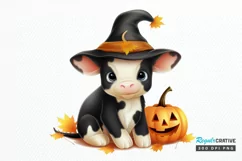 Cute Baby Cow For Halloween PNG Clipart Product Image 1
