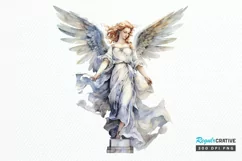 Angel Statue Watercolor Sublimation PNG Clipart Product Image 1