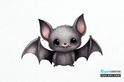 Cute Cartoon Bat Watercolor Sublimation PNG Clipart Product Image 1