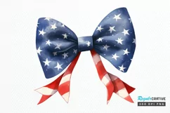 Bow 4th Of July Sublimation PNG Clipart Product Image 1