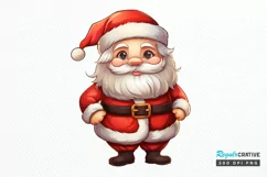 Watercolor Santa Claus PNG Clipart Product Image 1