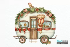 Christmas Whimsical Caravan Sublimation PNG Clipart Product Image 1
