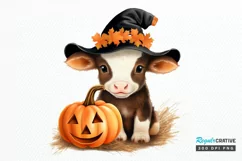 Cute Baby Cow For Halloween PNG Clipart Product Image 1