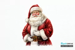 Watercolor Santa Claus PNG Clipart Product Image 1