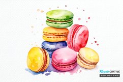 Colorful Macaroons Watercolor PNG Clipart Product Image 1