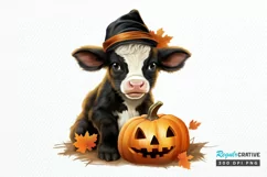 Cute Baby Cow For Halloween PNG Clipart Product Image 1