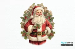 Vintage Santa Sublimation PNG Clipart Product Image 1