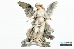 Angel Statue Watercolor Sublimation PNG Clipart Product Image 1
