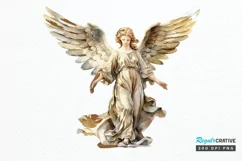 Angel Statue Watercolor Sublimation PNG Clipart Product Image 1