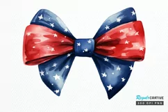 Bow 4th Of July Sublimation PNG Clipart Product Image 1