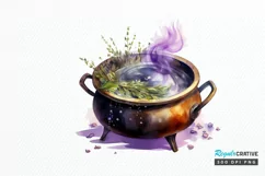 Big Watercolor Halloween PNG Clipart Product Image 1