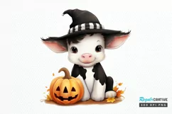 Cute Baby Cow For Halloween PNG Clipart Product Image 1