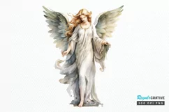 Angel Statue Watercolor Sublimation PNG Clipart Product Image 1