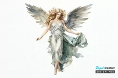 Angel Statue Watercolor Sublimation PNG Clipart Product Image 1