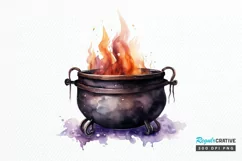 Big Watercolor Halloween PNG Clipart Product Image 1