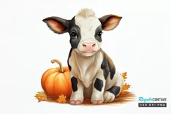 Cute Baby Cow For Halloween PNG Clipart Product Image 1