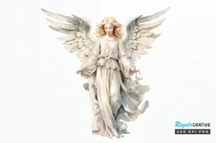 Angel Statue Watercolor Sublimation PNG Clipart Product Image 1