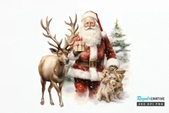 Watercolor Santa Claus PNG Clipart Product Image 1