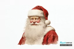 Watercolor Santa Claus PNG Clipart Product Image 1
