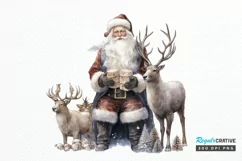 Watercolor Santa Claus PNG Clipart Product Image 1
