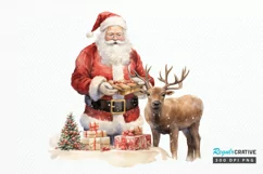 Watercolor Santa Claus PNG Clipart Product Image 1