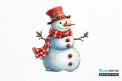 Winter Christmas Snowman PNG Clipart Product Image 1